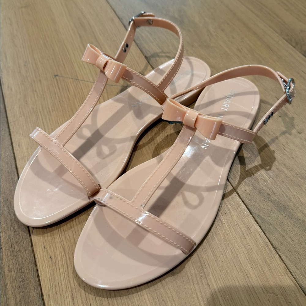 Stuart Weitzman - Blush Bow Sandals - 10